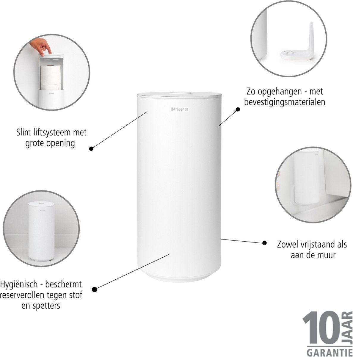 Brabantia MindSet Reserverolhouder - Mineral Fresh White