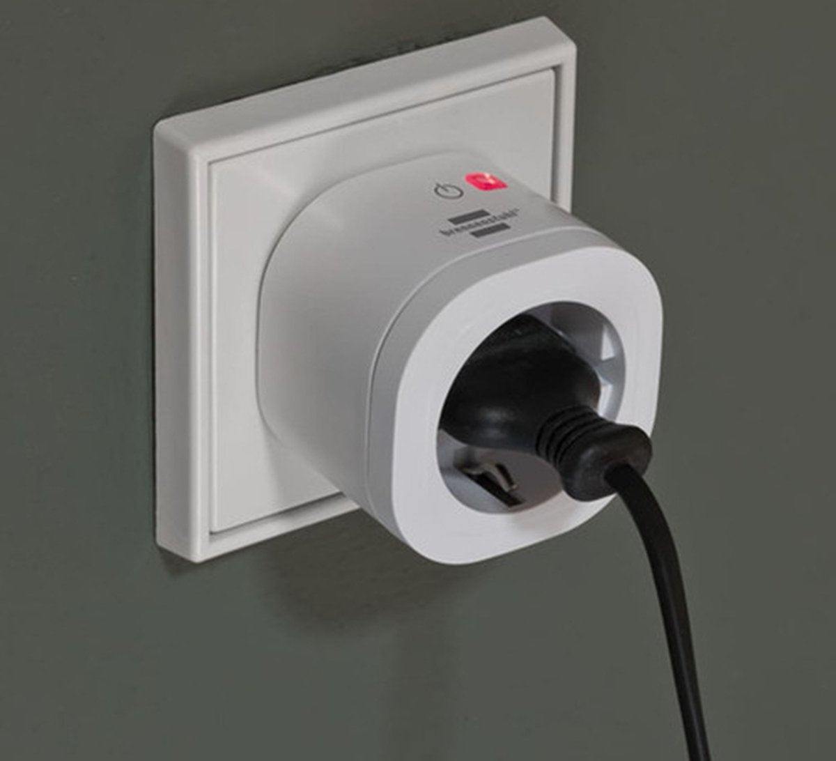 brennenstuhl®Connect Smart Plug WA 3000 XS01 (Slimme Stekker 2,4 GHz compatibel met Alexa en Google Assistant, smart stekker met Tijdsschakelaar, gratis app)