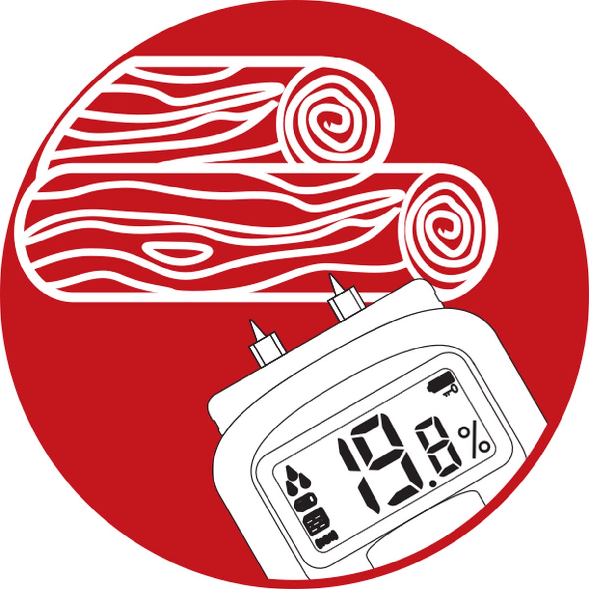 Brennenstuhl Vochtmeter MD (Vochtigheidsmeter voor hout/wanden/bouwmateriaal, met LCD Display) Antraciet/Geel