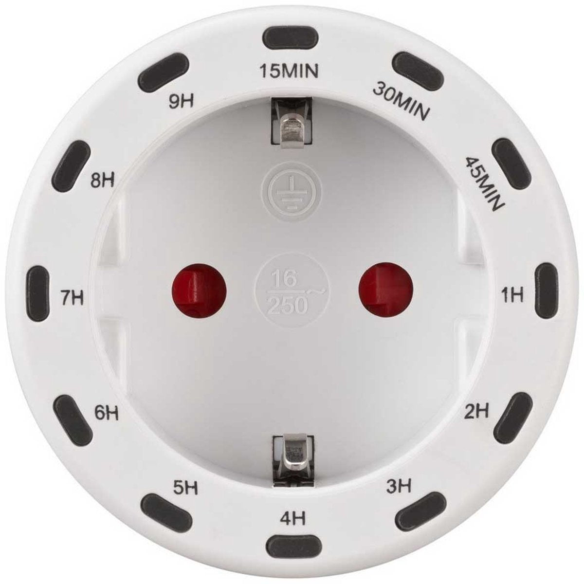 Brennenstuhl Digitale Tijdschakelaar / Tijdklok met randaarde met geïntegreerd LED-display (Timer stopcontact voor binnen, Schakelklok met randaarde met timer en hogere contactberscherming) wit