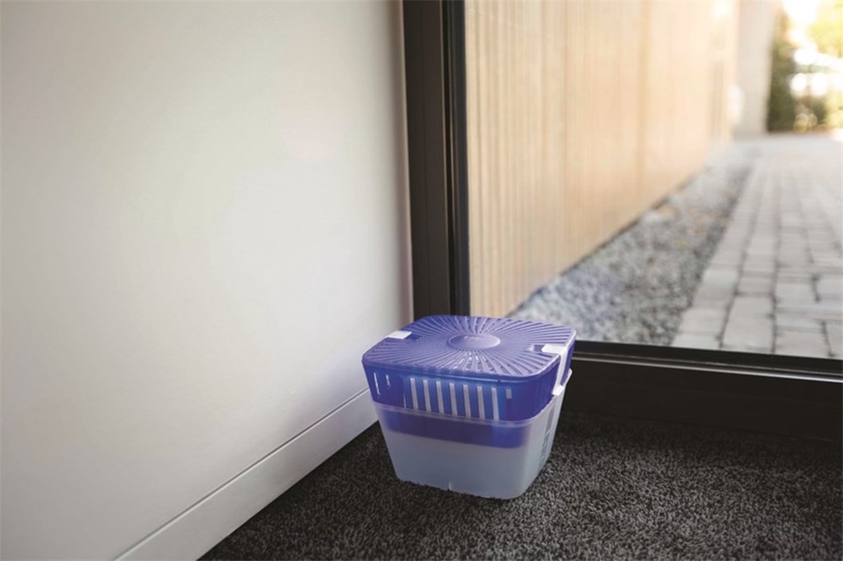 Bison Vochtvreter® neutraal 900g + 2 extra navulmagneten , incl. vochtvmagneet, binnen 24 uur resultaat, geen stroom nodig, voor alle woonruimtes, campers, caravans, binnen 1 minuut te gebruiken