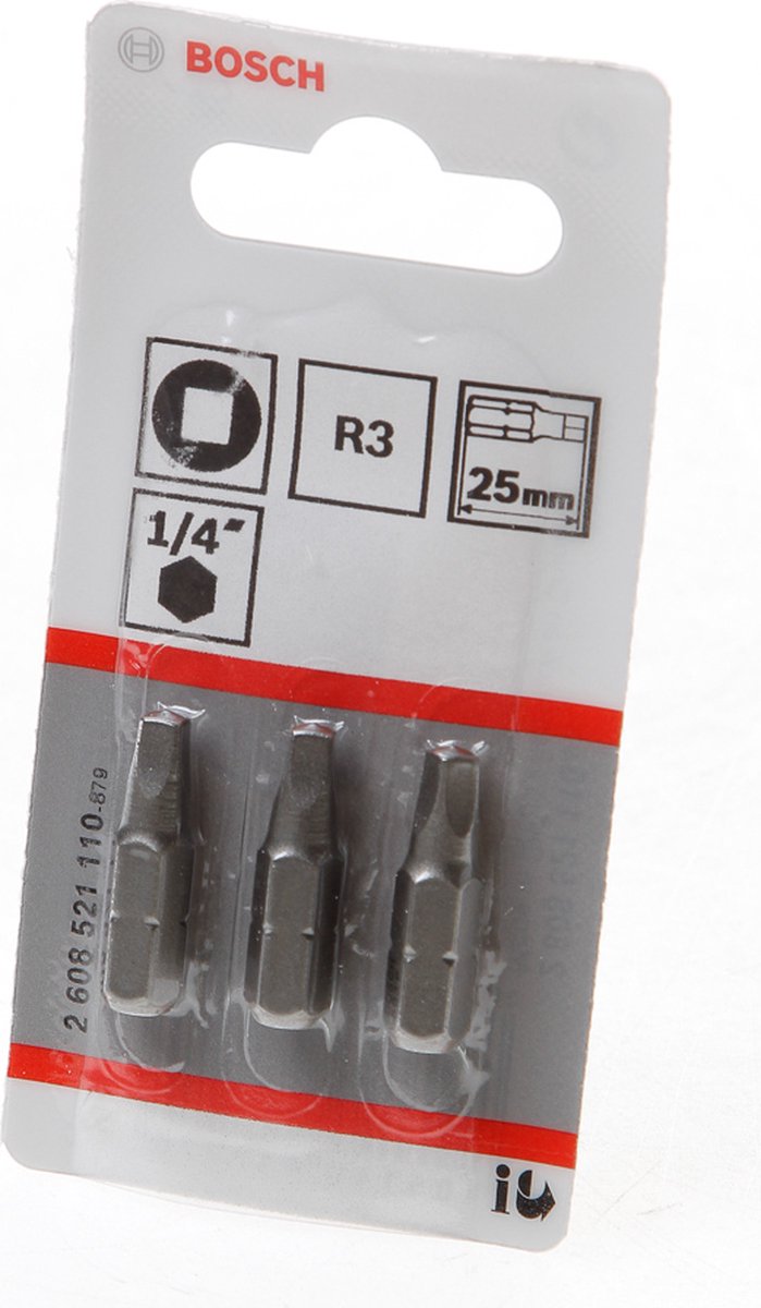 "BIT 4-KANT 3 XH 1/4"" 25MM (3)"