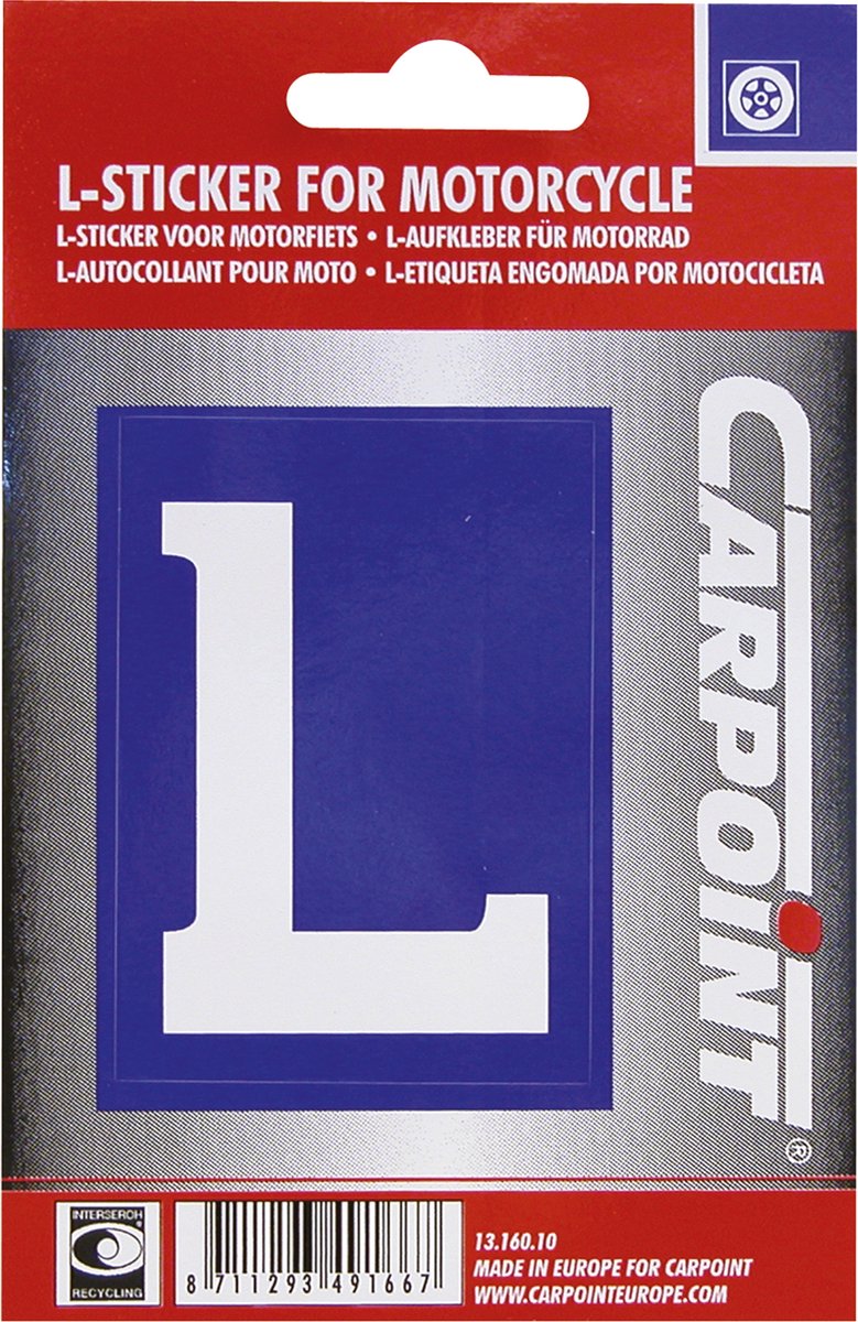 Carpoint Sticker L voor Motorfiets