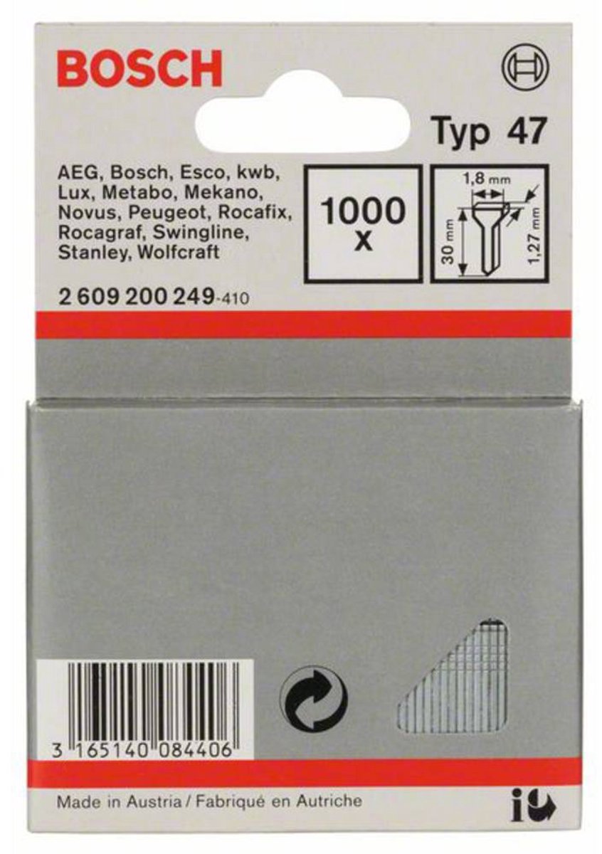 Bosch spijkers voor tacker - 47 1,8 x 1,27 x 30 mm