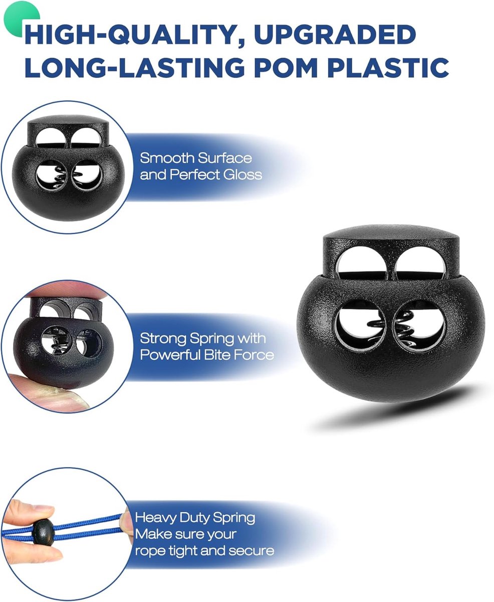 BOTC 20x Koordstopper - Koordsteller- Lanyard String Koord Clips voor Drawstrings Gebruik in Schoenveter