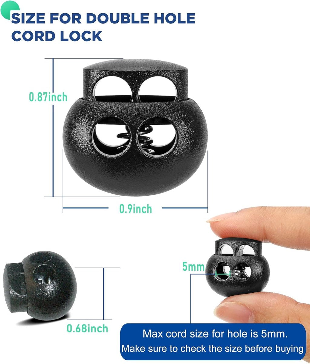 BOTC 20x Koordstopper - Koordsteller- Lanyard String Koord Clips voor Drawstrings Gebruik in Schoenveter
