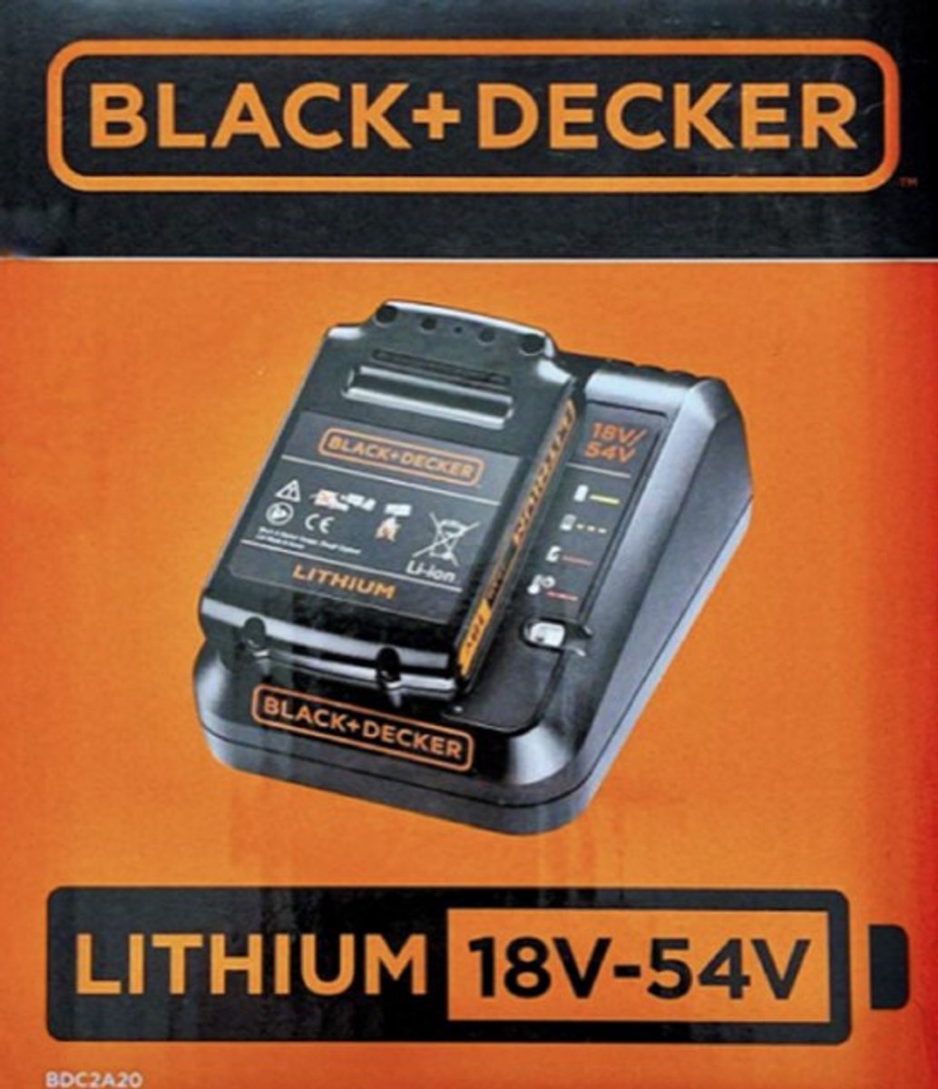 B+D Startset: 18V 2.0Ah accu + 2A Lader