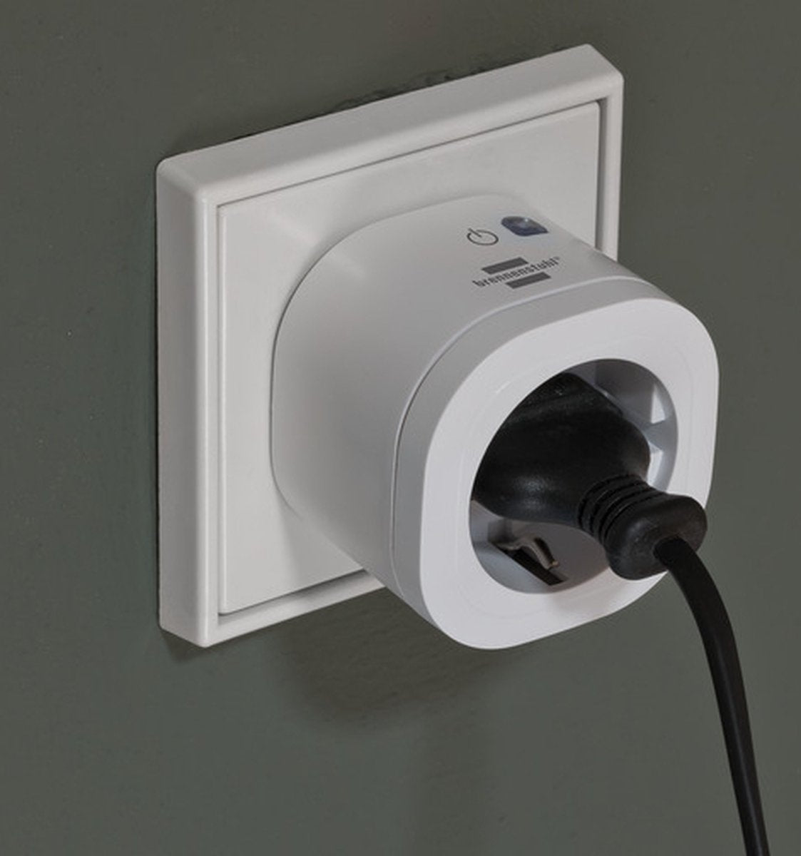 brennenstuhl®Connect Smart Plug WA 3000 XS01 (Slimme Stekker 2,4 GHz compatibel met Alexa en Google Assistant, smart stekker met Tijdsschakelaar, gratis app)