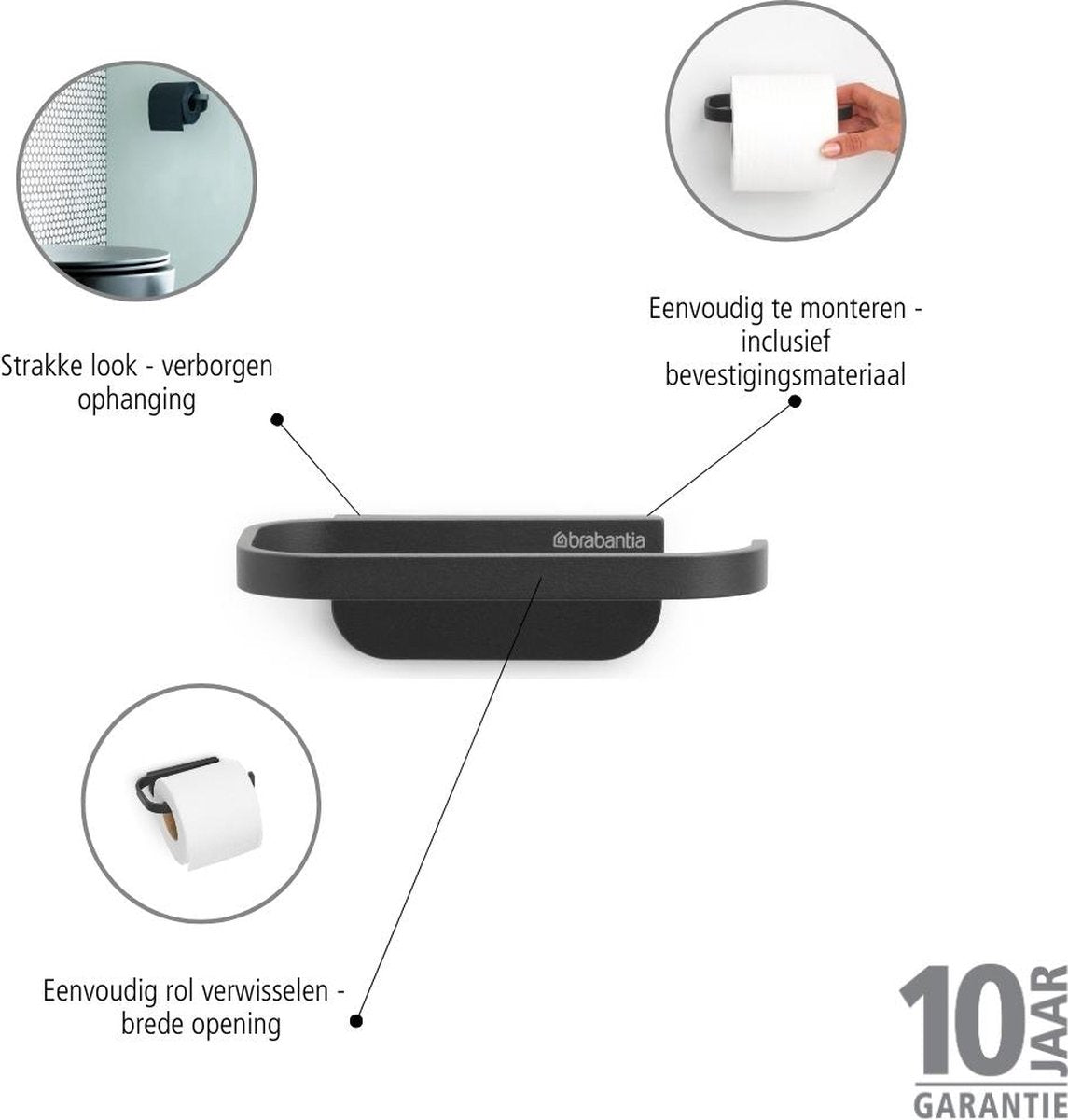 Brabantia MindSet WC Rolhouder - Hangend - Mineral Infinite Grey