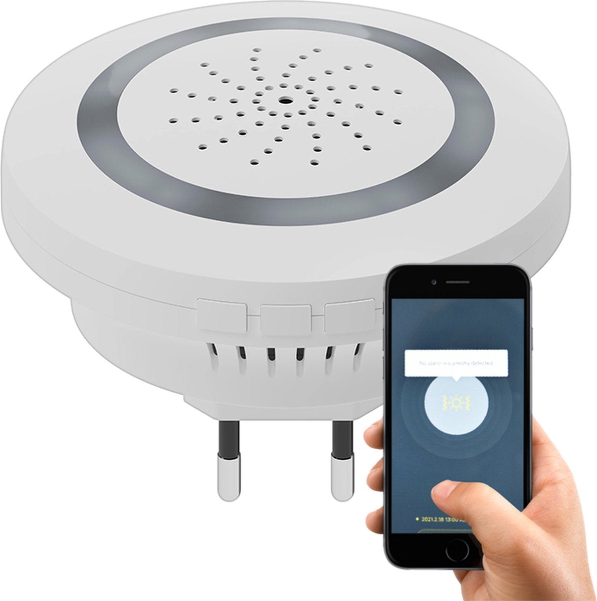 Calex Slimme Sirene - Smart Home Alarmbeveiliging - Stopcontact - 100db