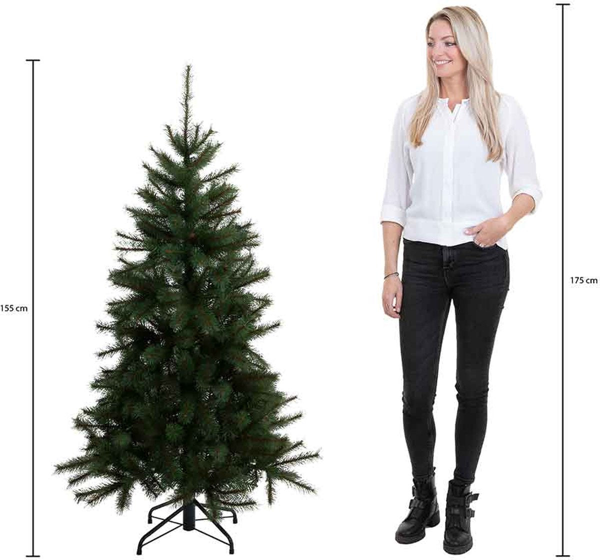 Black Box Trees Charlton Kunstkerstboom - H155 cm - Groen