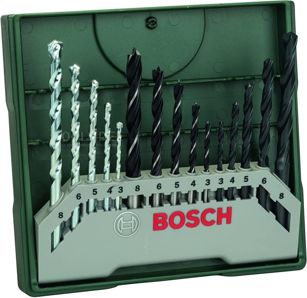 Bosch X-Line Boorset - 15-delig - Hout, metaal en steen