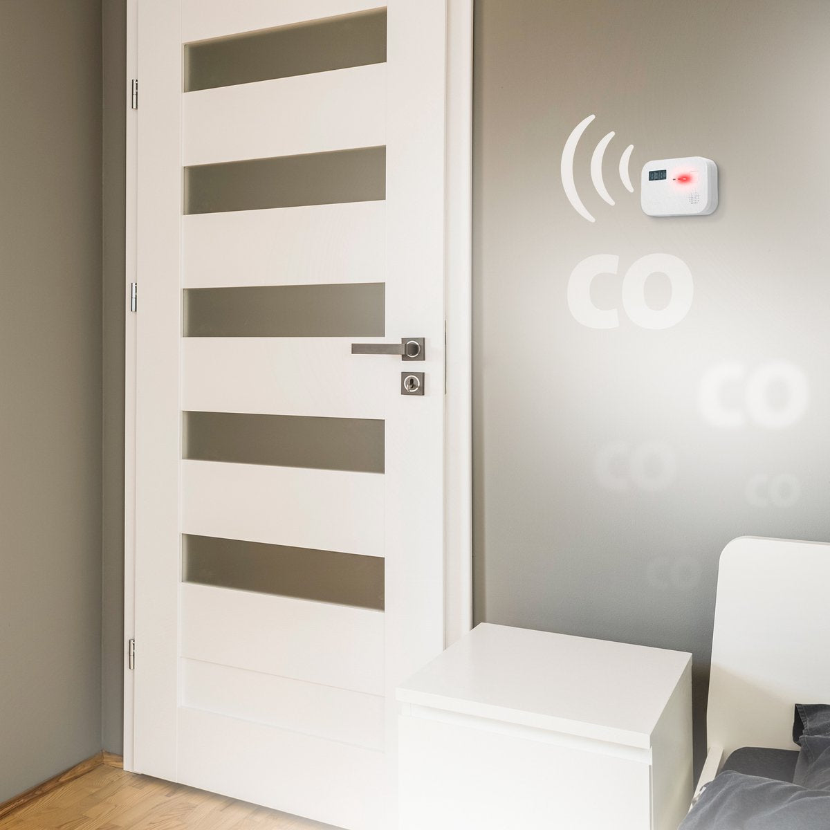 Alecto COA3910 Koolmonoxidemelder met display - 10 jaar sensor - Voldoet aan Europese norm EN50291 - Wit