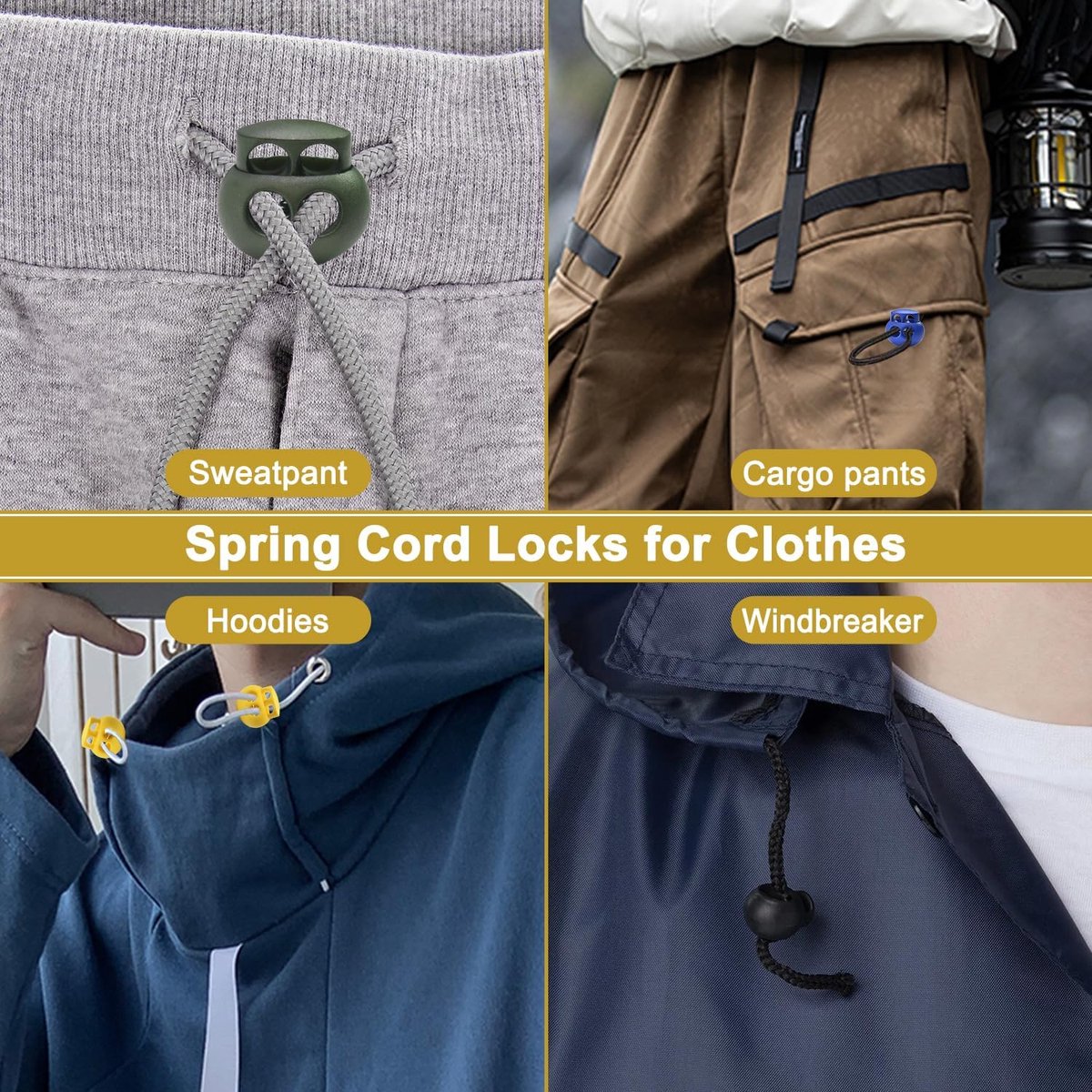 BOTC 20x Koordstopper - Koordsteller- Lanyard String Koord Clips voor Drawstrings Gebruik in Schoenveter