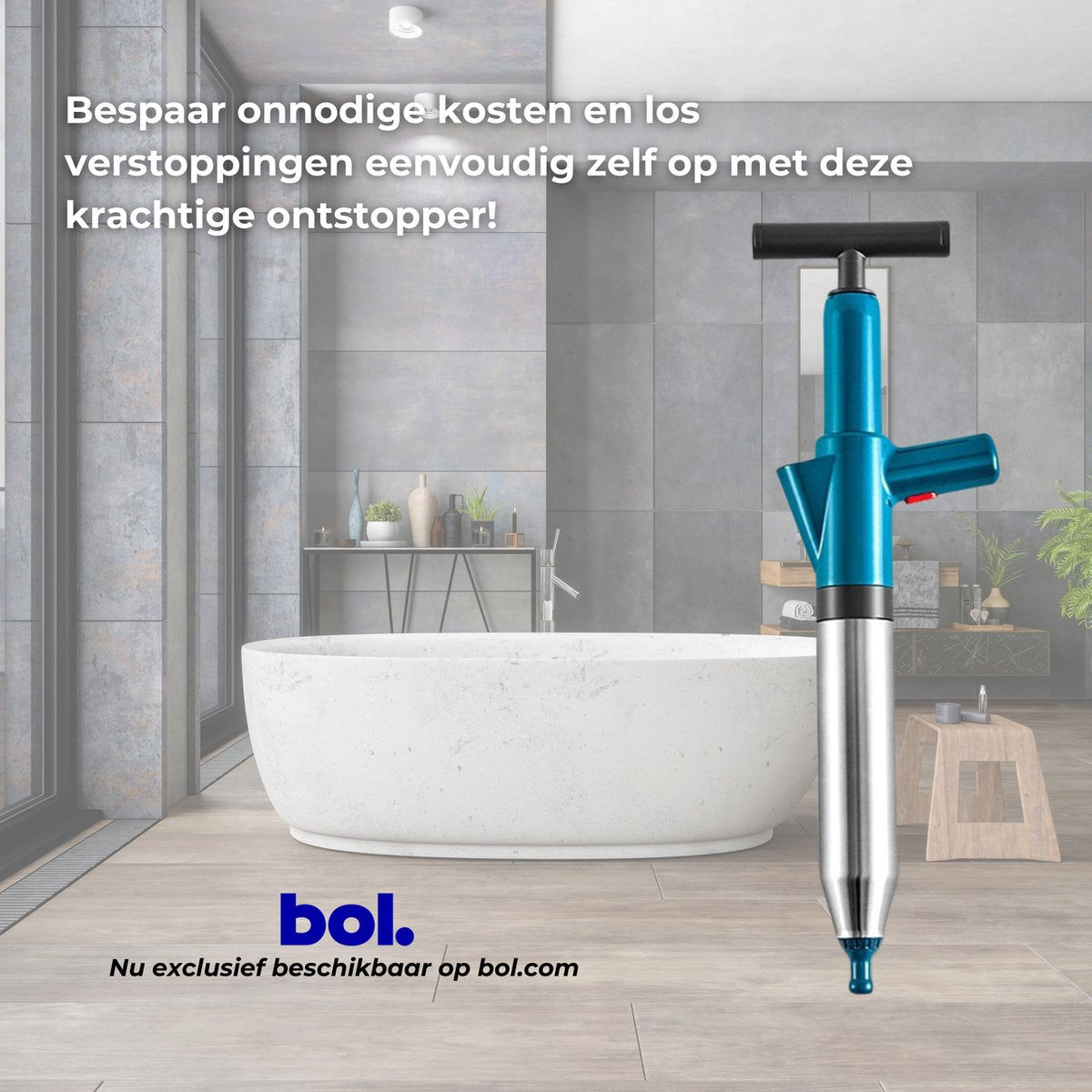AKSA Home® WC Ontstopper - Gootsteenontstopper - Toilet Ontstopper - Ontstoppingsveer - Rioolontstopper - Groen