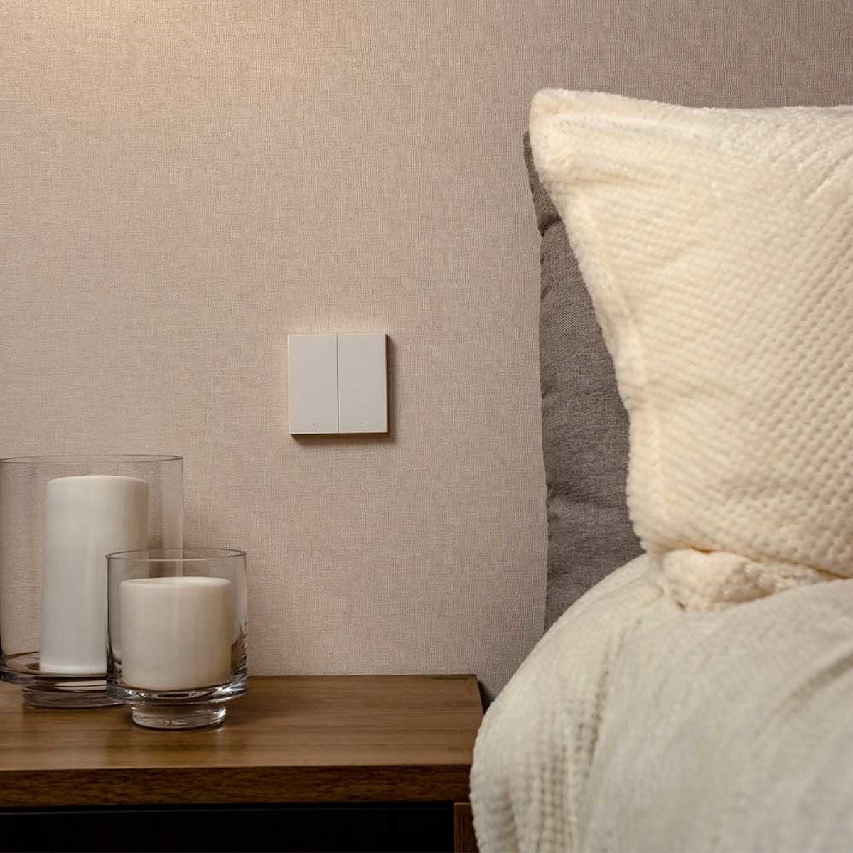 Aqara Smart Wall Switch H1 (with neutral, single rocker) - Zigbee 3.0 - enkele schakelaar - één knop - met Nuldraad