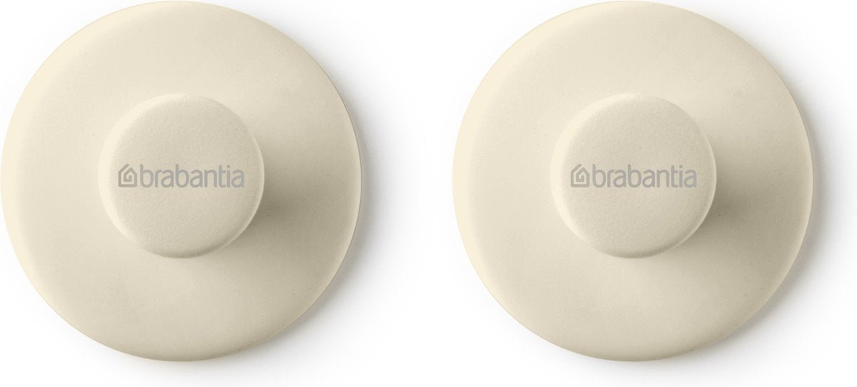 Brabantia ReNew Handdoekhaakjes - 2 stuks - Zonder Boren - Soft Beige