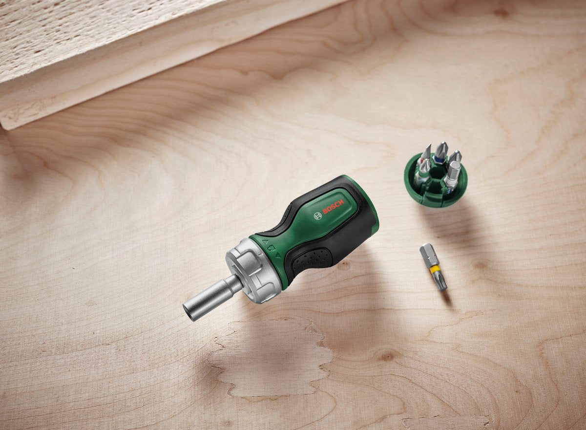 Bosch Compacte ratel schroevendraaier - met 6 bits