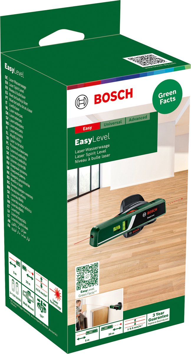 Bosch Home and Garden EasyLevel 0603663302 Laserwaterpas