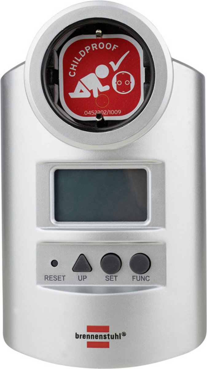 Brennenstuhl Primera-Line energiemeter PM 231 E (Stroommeter met klok- en meetfunctie, energiekostenmeter met 2 individueel instelbare elektriciteitstarieven)