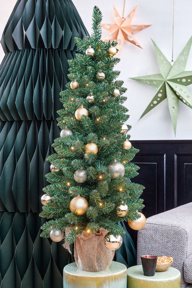 Black Box Trees Gerlos Kunstkerstboom in Jute - H75 x Ø36 cm - Groen