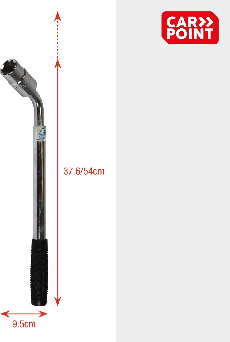 Carpoint Telescopische Wielmoersleutel voor 17/19/21/23mm | Wielmoersleutel Uitschuifbaar 360-535mm