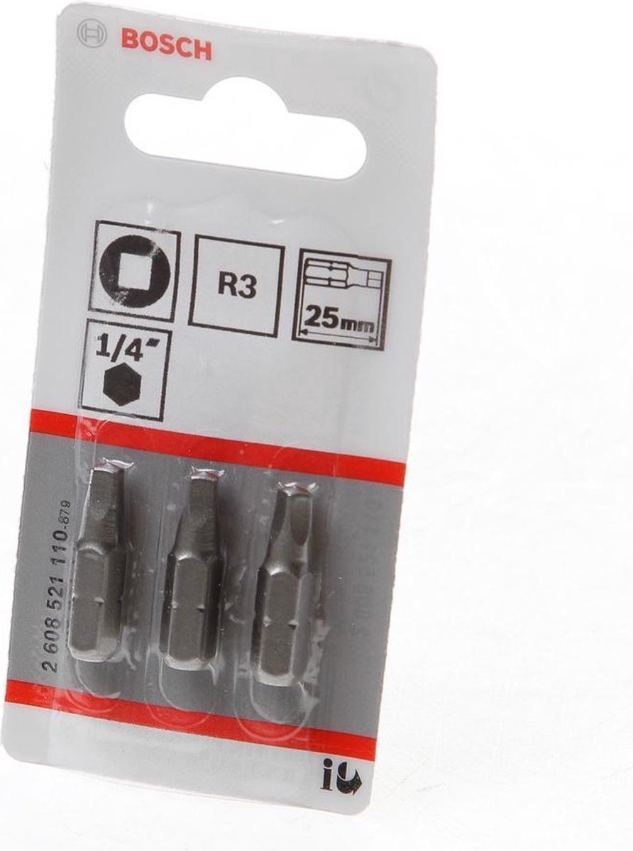 "BIT 4-KANT 3 XH 1/4"" 25MM (3)"