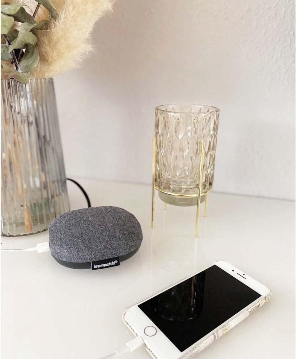 brennenstuhlÂ®estilo laadstation met textieloppervlak (Stekkerdoos met 1x Eurostekker en 2x USB-lader) zwart/antraciet